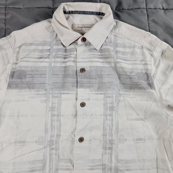 Tommy Bahama Mens Medium Button Shirt Silk Short Sleeve Aloha Original Fit - Picture 3 of 10